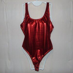 K Too Shiny Red Leotard M